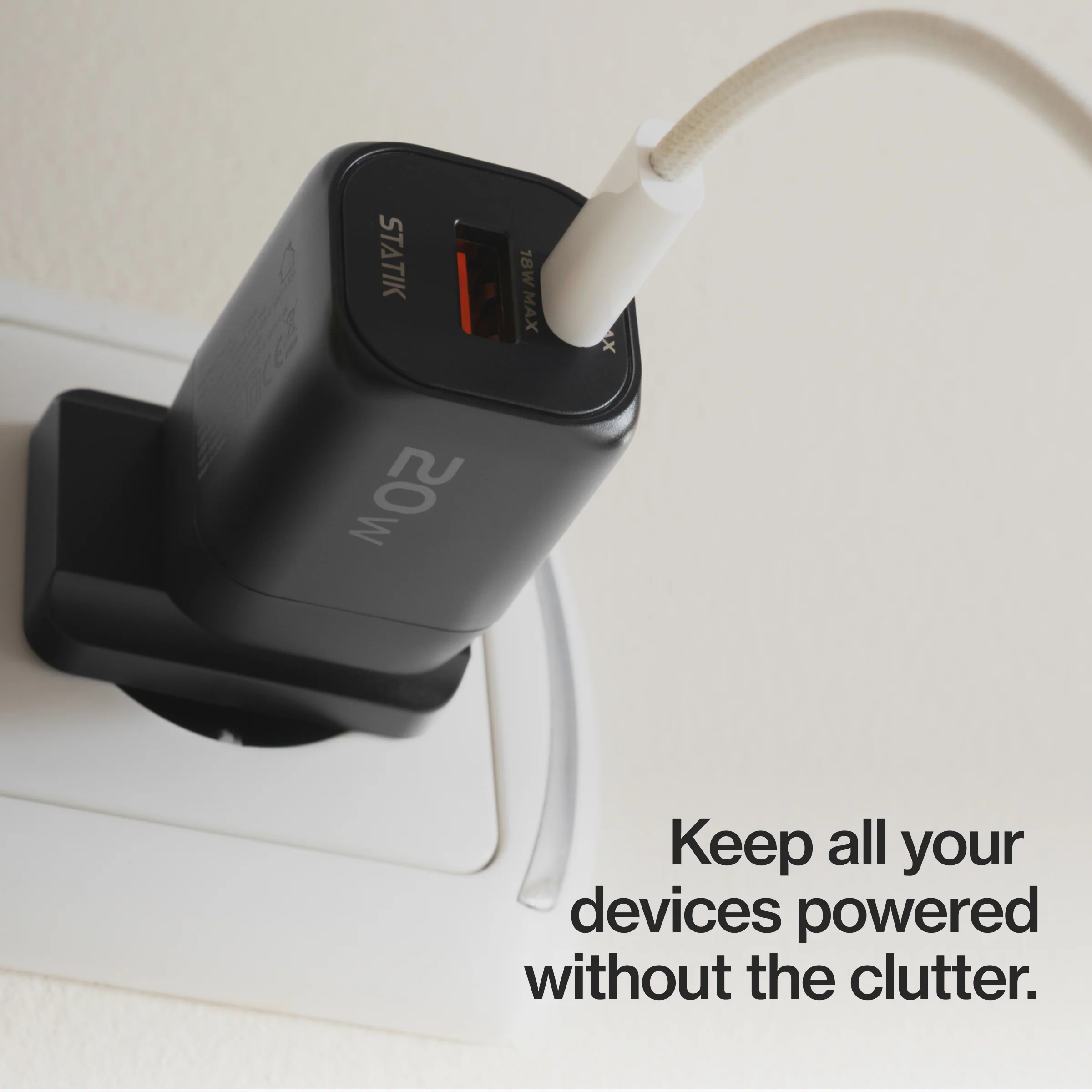 20W GaN Charger Global | Includes 3 International Plug Adapters (EU, UK, AU) - Image 4