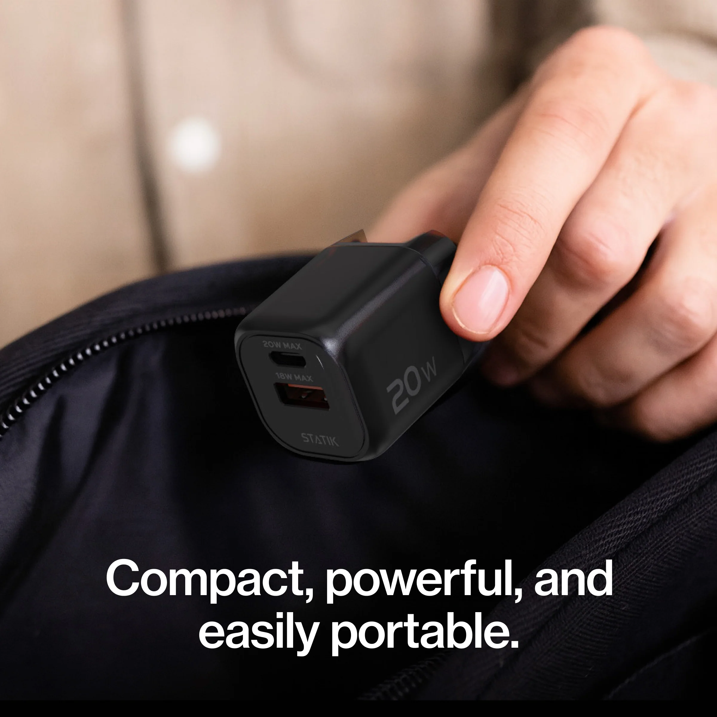 20W GaN Power Adapter | 2 Port Wall Charger | Universal & Compact - Image 9