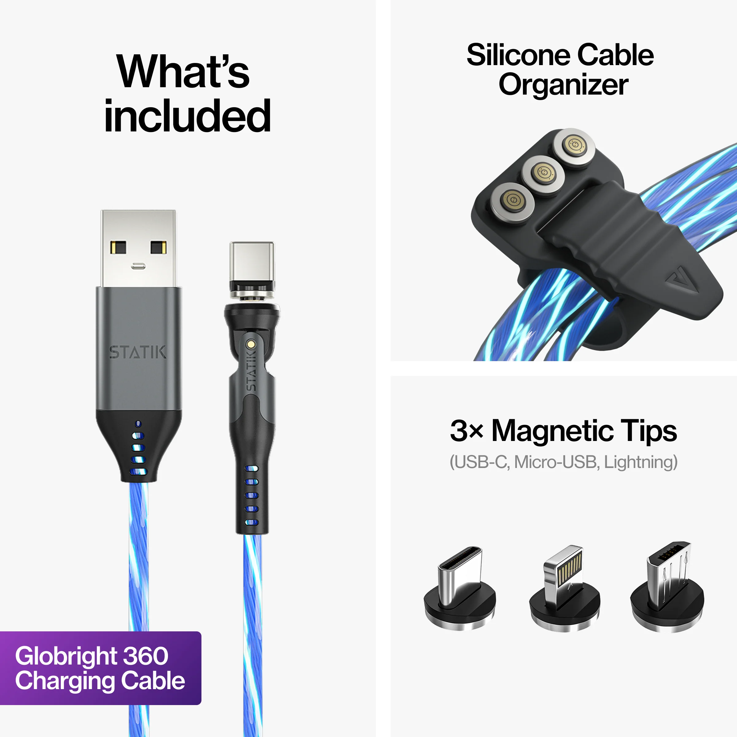 GloBright® 360 | Universal Magnetic Charge Cable - Image 6