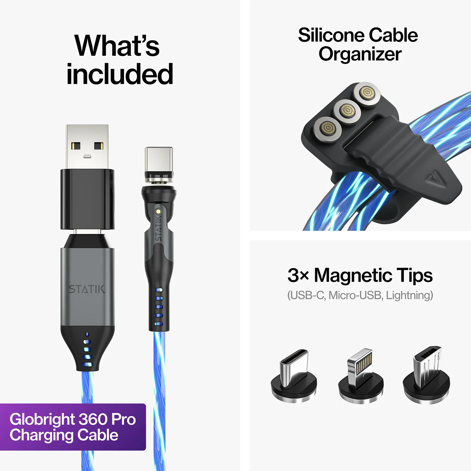 GloBright® 360 Pro | Universal Magnetic Charge & Data Cable - Image 8