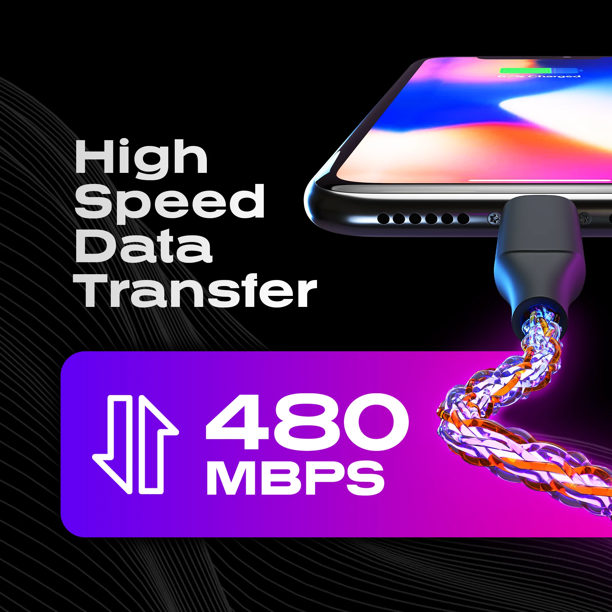 GloBright® USB-C | Braided LED Cable | 100W BlitzCharge - Image 8