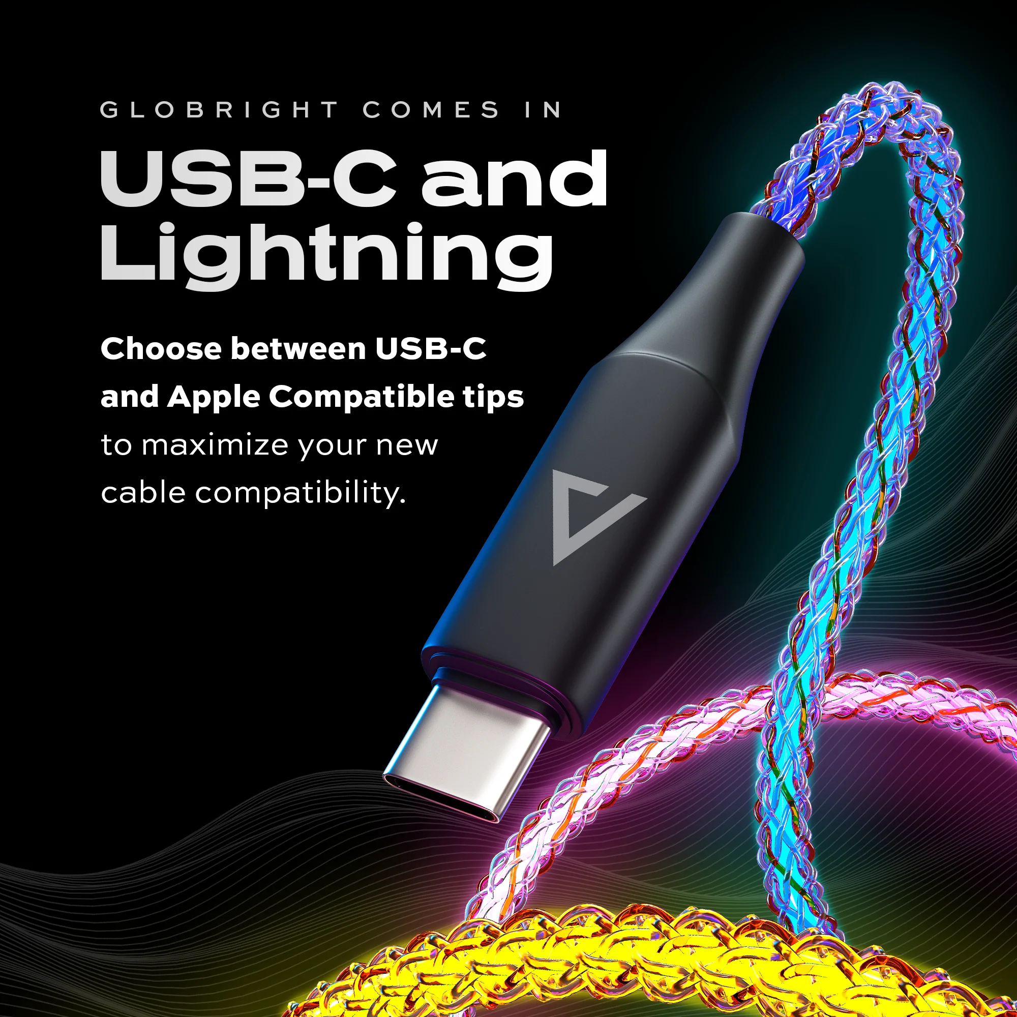 GloBright® USB-C | Braided LED Cable | 100W BlitzCharge - Image 9