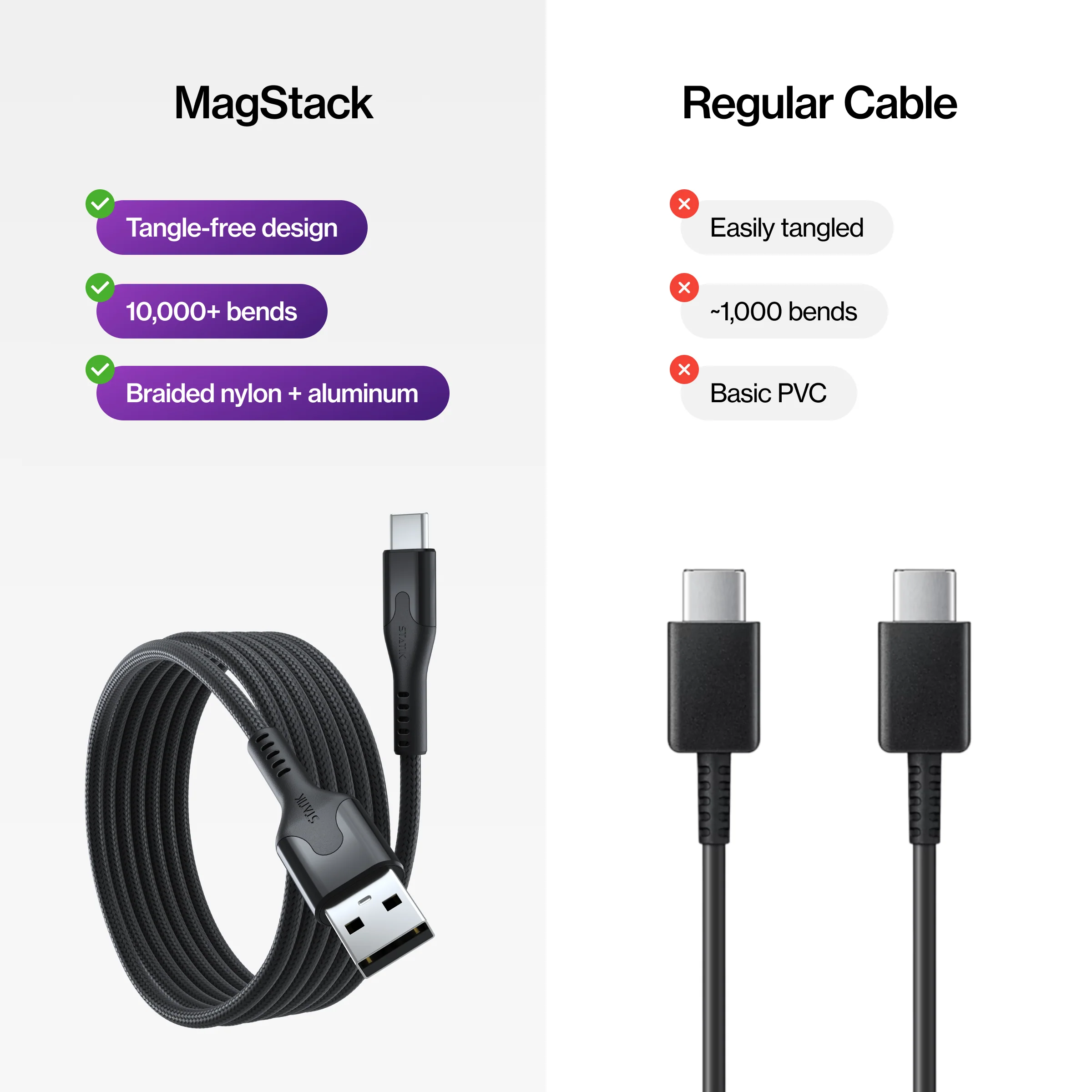 MagStack® | Tangle-Free Magnetic Nylon | Charge & Data Cable - Image 9
