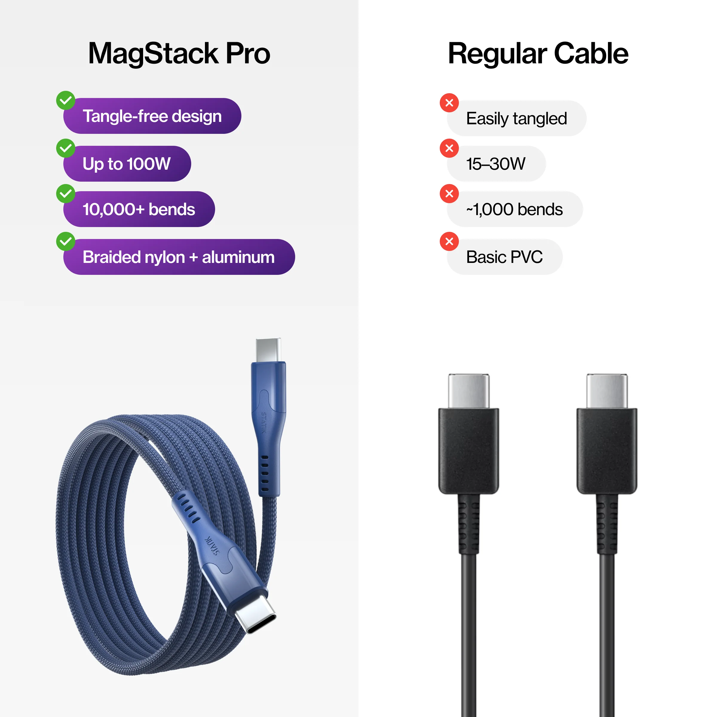 MagStack® Pro | Fast Charge & Data Cable | Tangle-Free Magnetic Nylon - Image 38