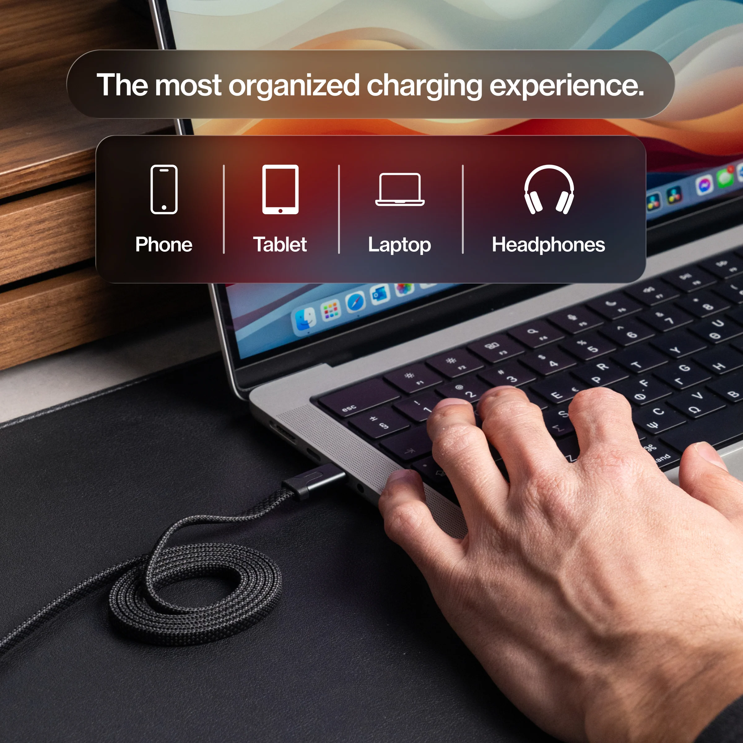 MagStack® Slim Pro | Tangle-Free Magnetic Nylon | Fast Charging Data Cable - Image 6