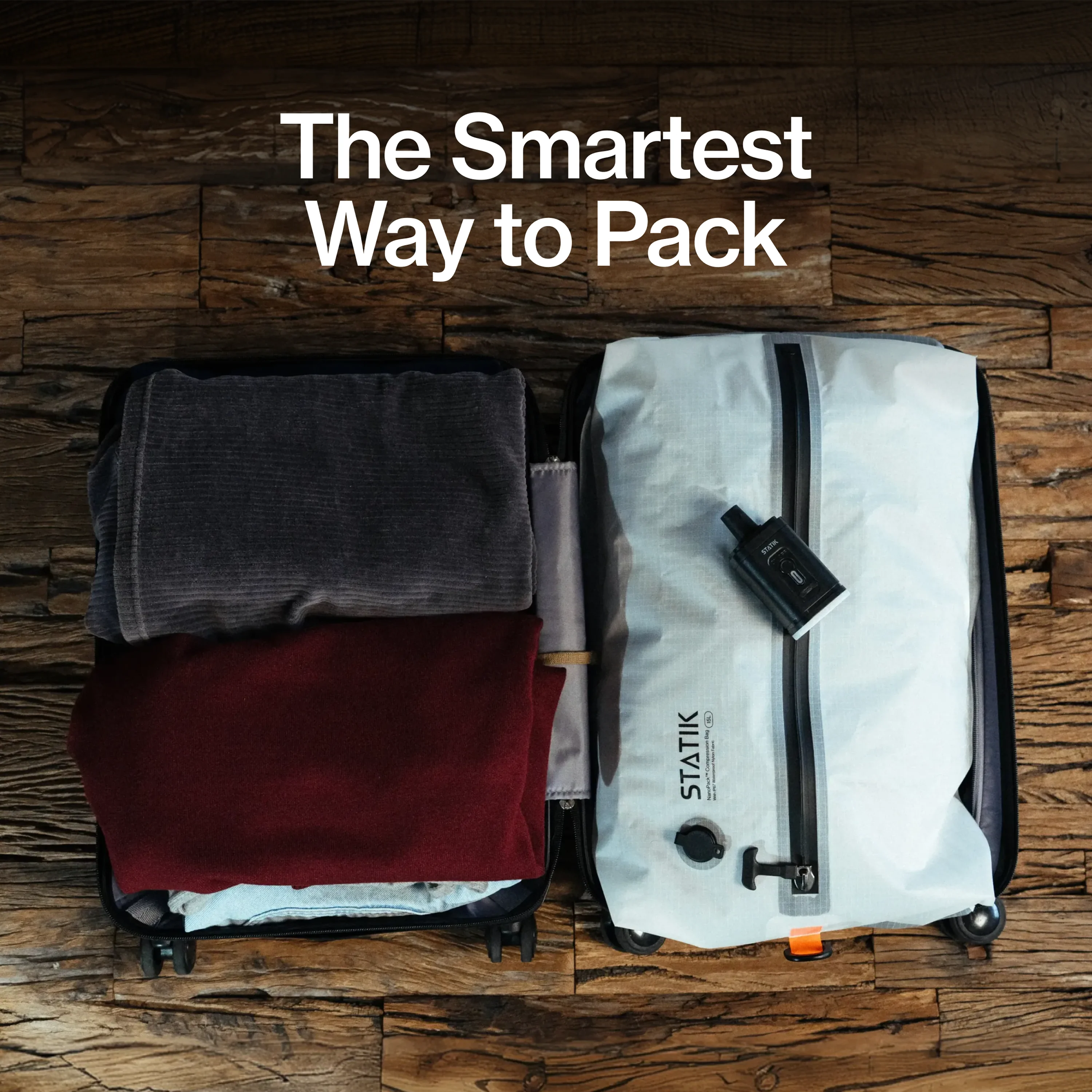 NanoPack™ Travel Kit | 15L Vacuum Compression Bag & Rechargeable Pump B - Image 5