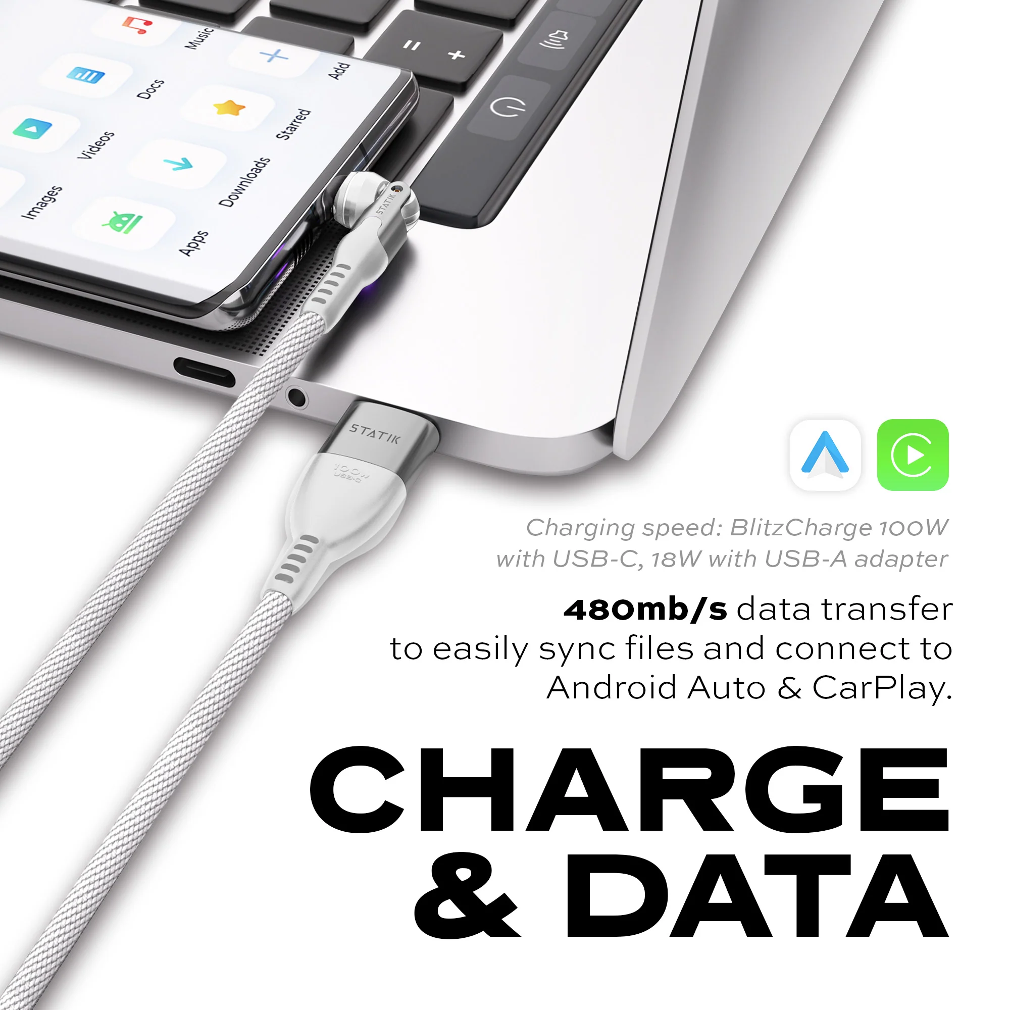 PowerPivot® Pro White | Fast Charge 100W Compatible | Data Transfer - Image 6