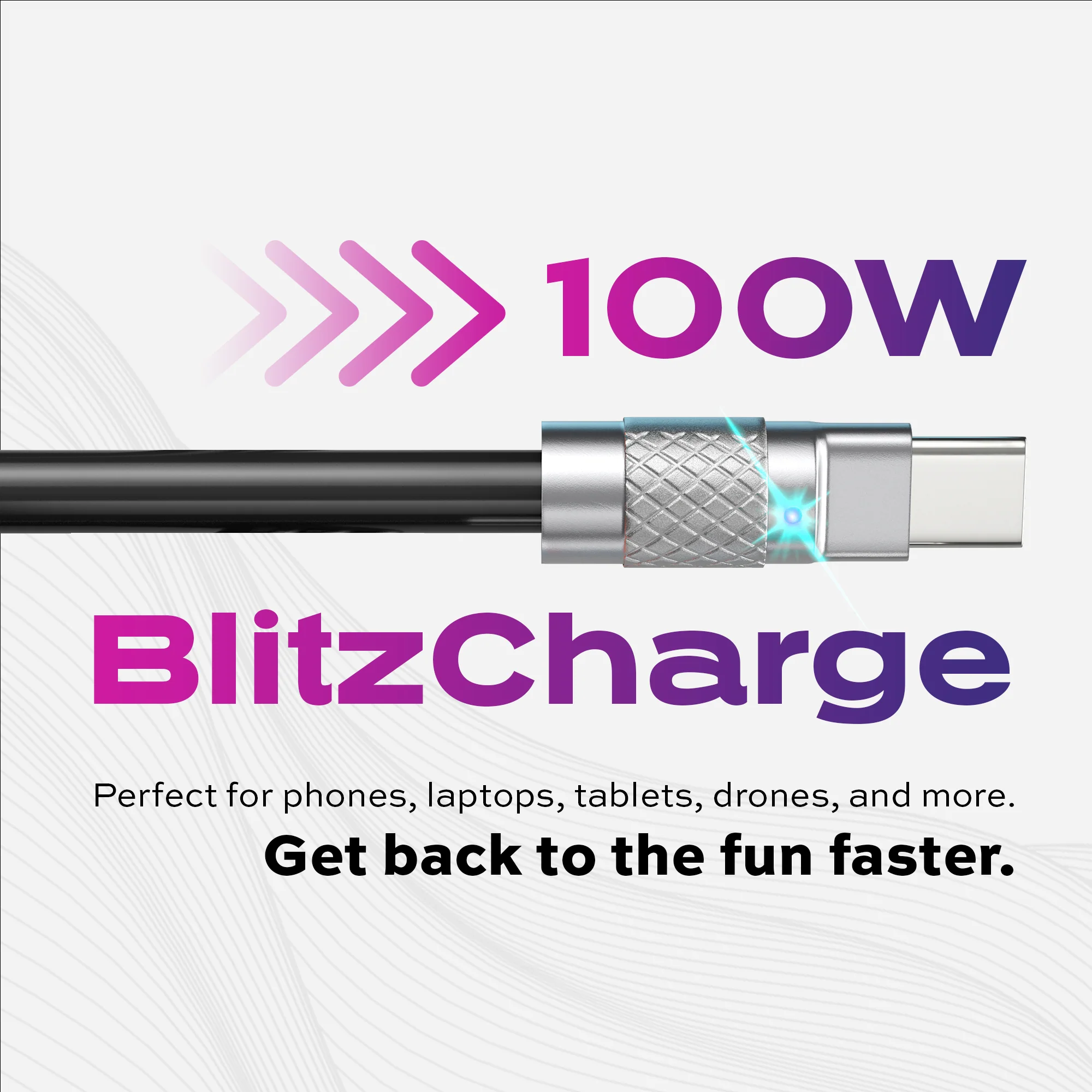 TsumoCharge® | 100W Silicone Charging Cable | USB-C | Black - Image 5