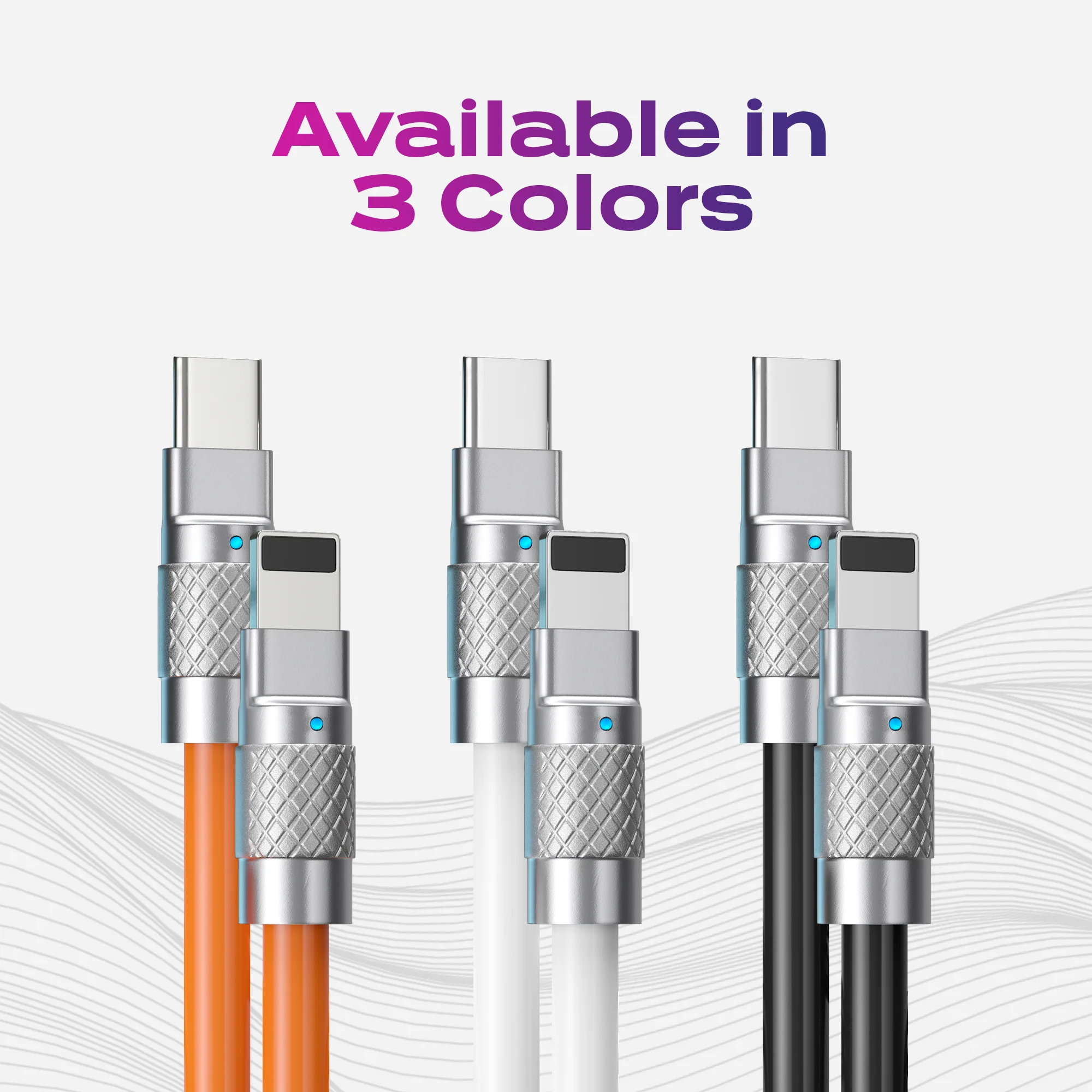 TsumoCharge® | 100W Silicone Charging Cable | White - Image 10