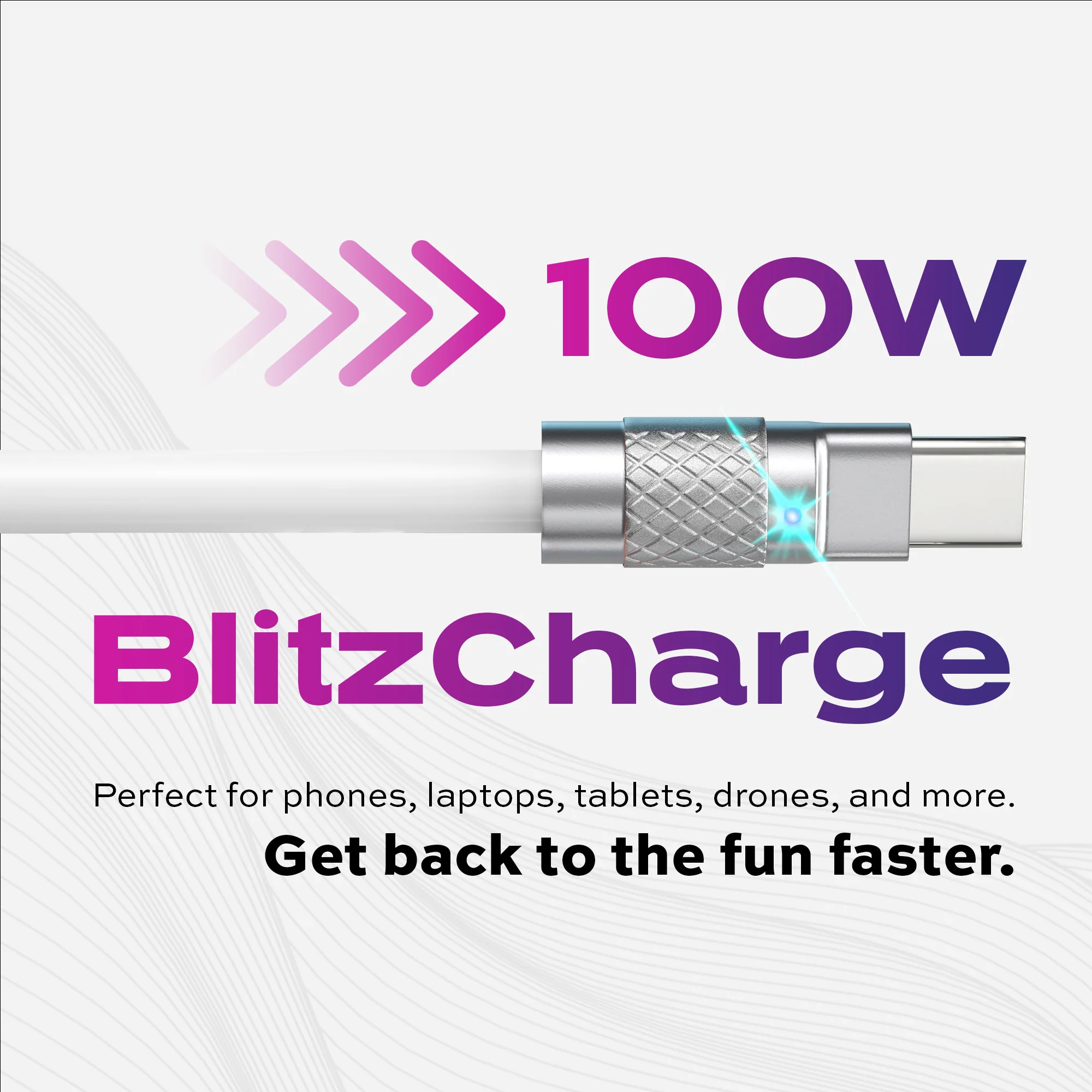 TsumoCharge® | 100W Silicone Charging Cable | White - Image 5